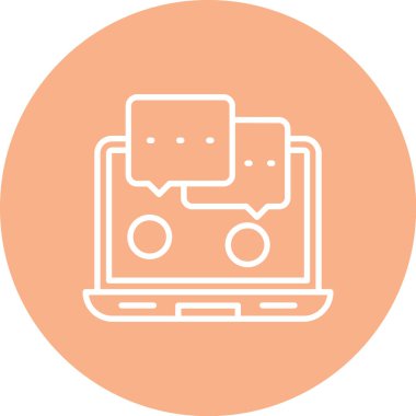 Bilgisayar. Web simgesi basit illüstrasyon