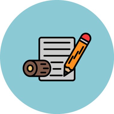 Belge simgesinin vektör illüstrasyonu