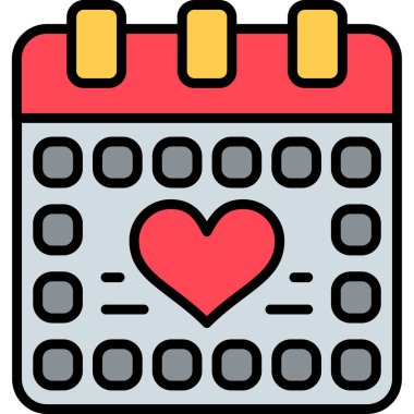 tarih kalp aşk simgesi - taslak biçimi