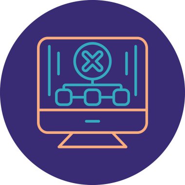 Dizüstü bilgisayar simgesi vektör çizimi