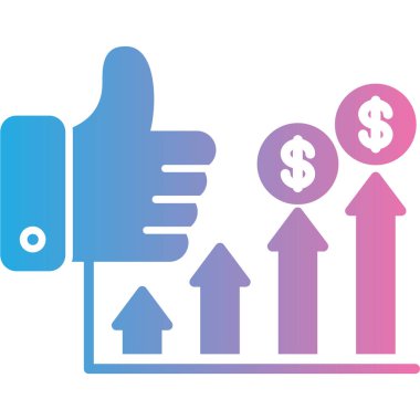 finansal eğilim düz kabartma simgesi