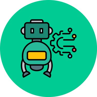 robot ikon vektör illüstrasyonu