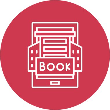 Kitap. Web simgesi basit illüstrasyon