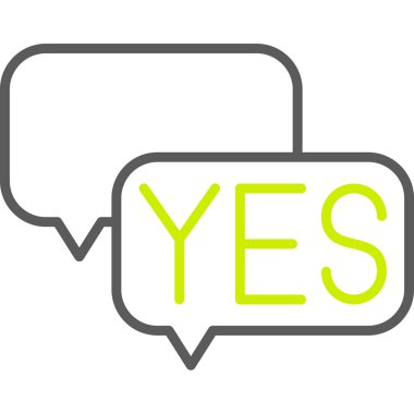 evet web etiket simgesi