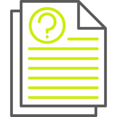 Soru işareti olan bir panonun basit vektör çizimi