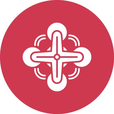 Bir çiçek simgesinin vektör illüstrasyonu