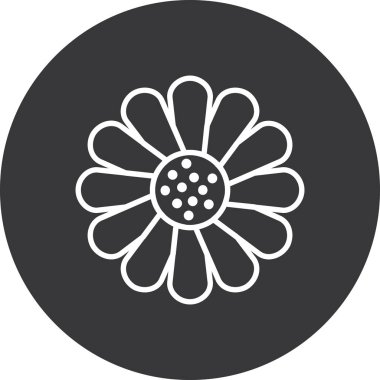 çiçek simgesi vektör illüstrasyonu