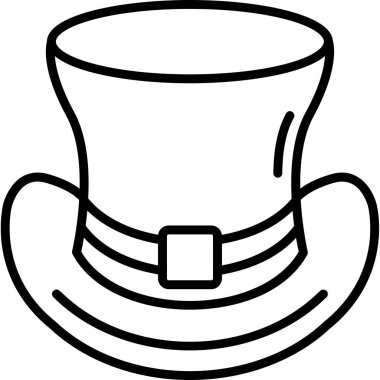 Bir leprikon şapkasının çizgi film çizimi..