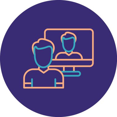 Dizüstü bilgisayar simgesi vektör çizimi