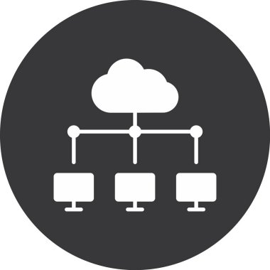Bulut hesaplama simgesi vektör illüstrasyonu