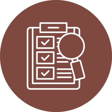 Kontrol listesi. Web simgesi basit illüstrasyon