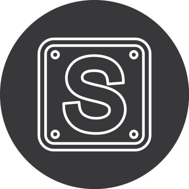 S harfinin vektör çizimi