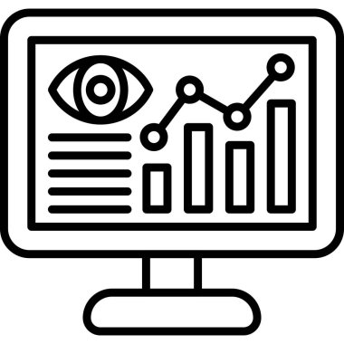 analitik analitik çizelgesi simgesi ana hat biçiminde