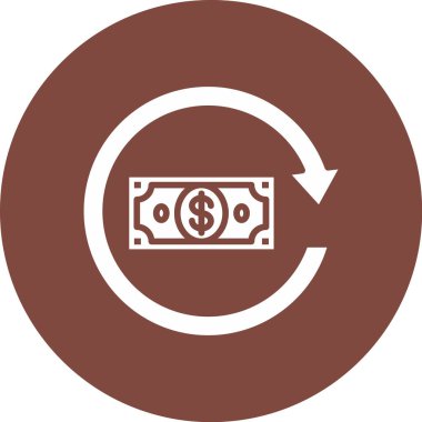 Dolar döviz düz vektör simgesi