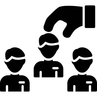 Bir grup insanın vektör çizimi