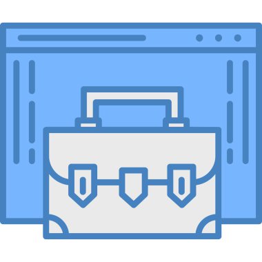 Çanta. Web simgesi basit illüstrasyon