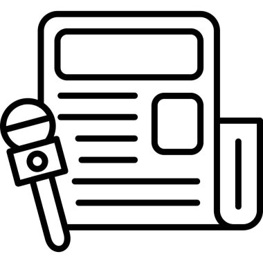 haber simgesi vektör illüstrasyonu