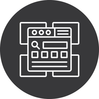 seo modern simgesinin vektör illüstrasyonu