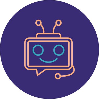 Robot simgesinin vektör illüstrasyonu