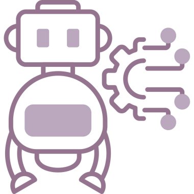 robot ikon vektör illüstrasyonu