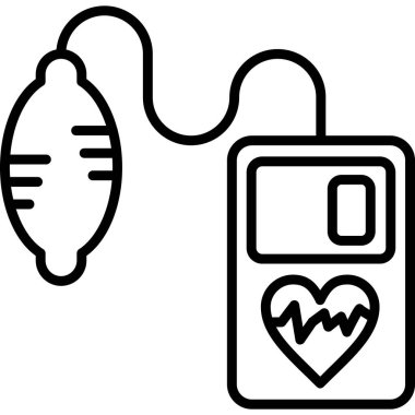 Tansiyon ikonu vektör illüstrasyonu