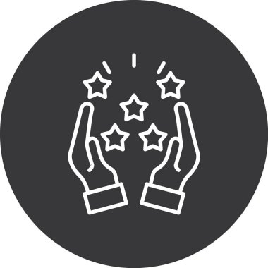 Bir el simgesinin vektör illüstrasyonu