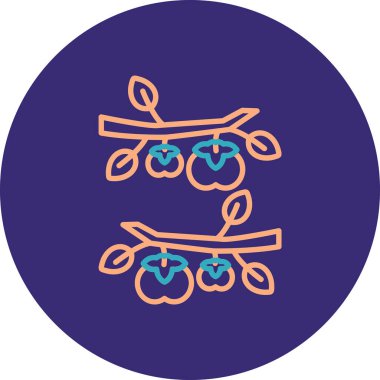 Eşsiz meyve vektör çizgisi simgesi