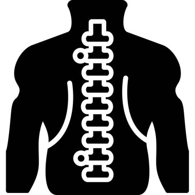 Omurga ağrısı simgesi, basit biçim