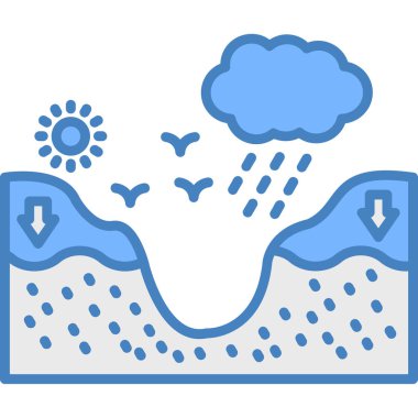 Bulut simgesi vektör illüstrasyonu