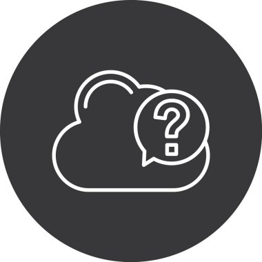 Bulut simgesinin vektör illüstrasyonu