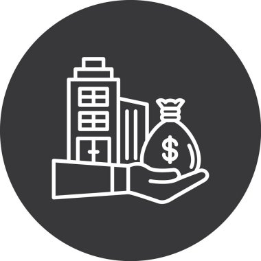 iş ve finans satırı simgesi