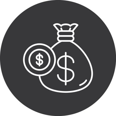 Para için. Web simgesi basit illüstrasyon