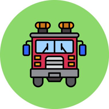 itfaiye aracı web simgesi basit tasarım