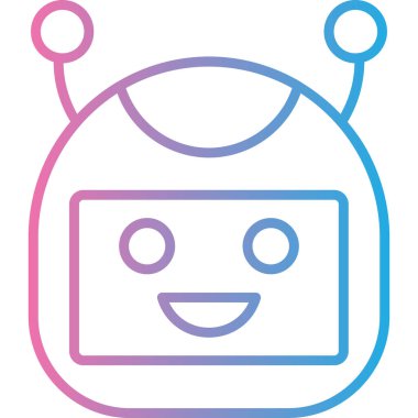 robot ikon vektör illüstrasyonu