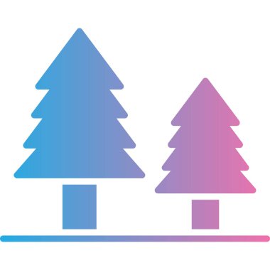 Bir ağaç simgesinin vektör illüstrasyonu