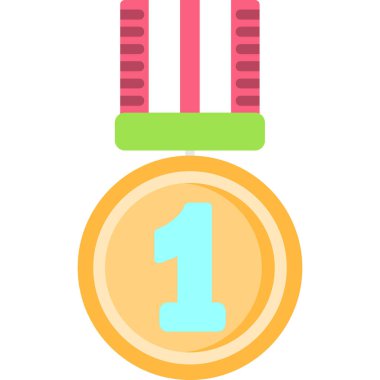 Madalya simgesi, vektör illüstrasyonu