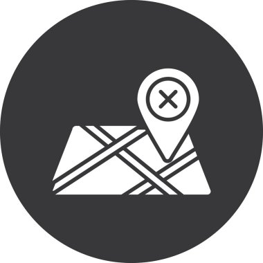 harita pin ikonu vektör illüstrasyonu