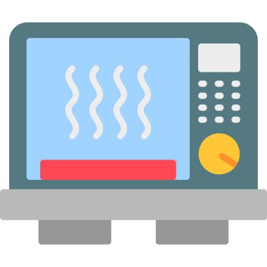 mikrodalga fırın ikonu vektör çizimi