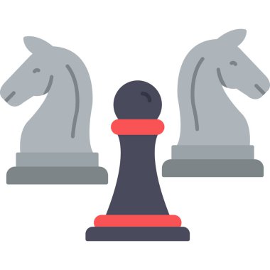 Satranç tahtası simgesi. vektör illüstrasyonu.