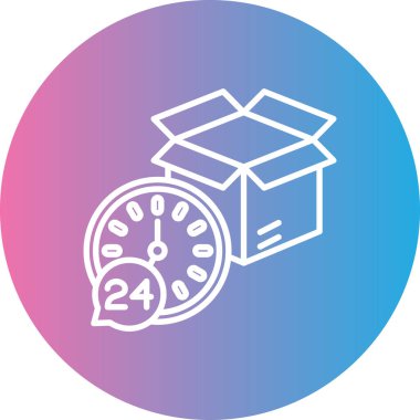 Saat simgesinin vektör illüstrasyonu