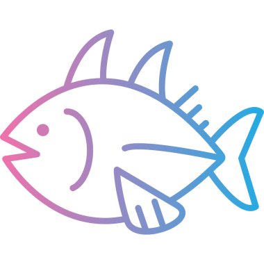 Hayvan balığı rengi ikon vektörü. Hayvan balığı işareti. izole edilmiş sembol çizimi