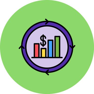 grafik ikonu vektör illüstrasyonu