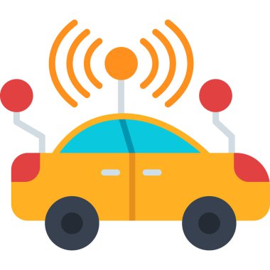 araba paylaşımı düz simge, vektör, illüstrasyon