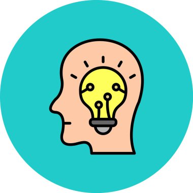 beyin ikonu vektör illüstrasyonu