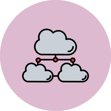 Bulut simgesi. Bulut vektör simgesi web için basit örnek