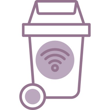 kahve fincanı simgesi, vektör illüstrasyonu