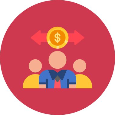 iş insanları simgesi, düz tasarım vektör çizimi.