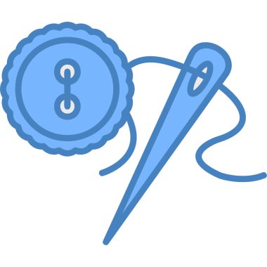 Dikiş ipliği. Web simgesi vektör illüstrasyonu