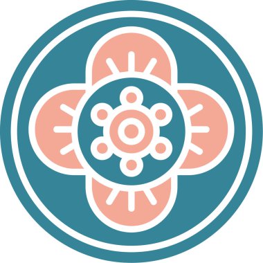 Eşsiz Çiçek Vektörü Kabartma Simgesi