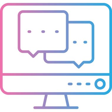 Konuş. Web simgesi basit illüstrasyon